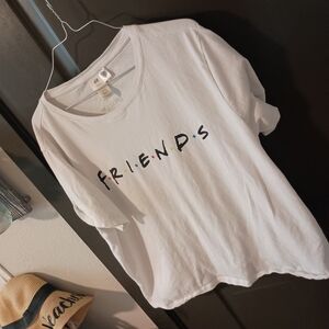 White Friends Graphic T-Shirt XXL